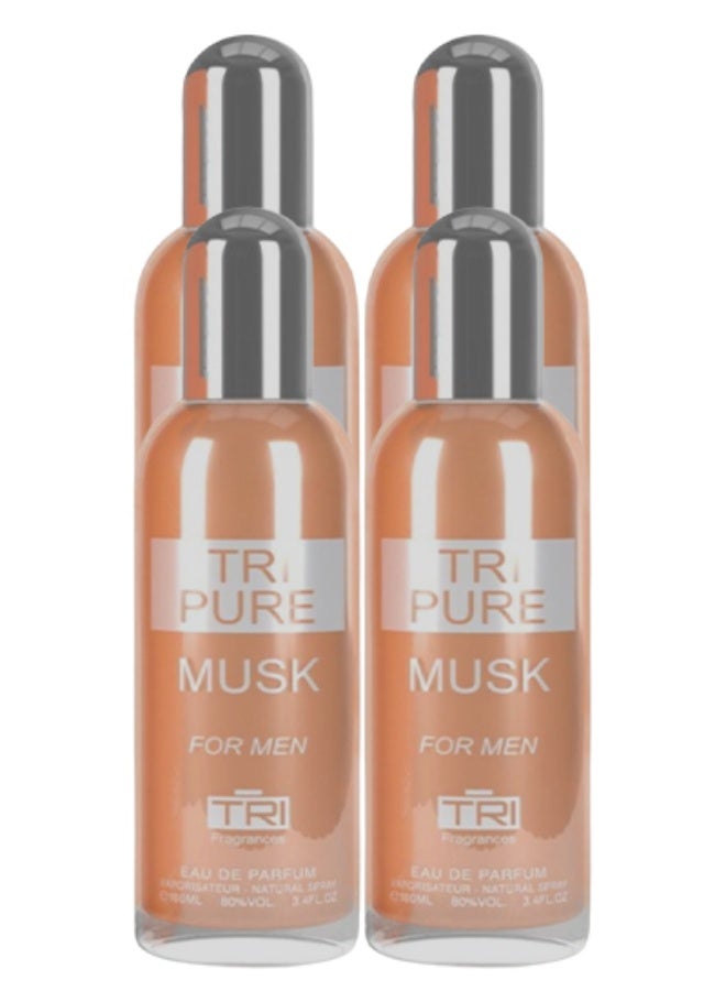 تي أر آي 4 قطع عطر المسك النقي للرجال 100 مل - Image 1