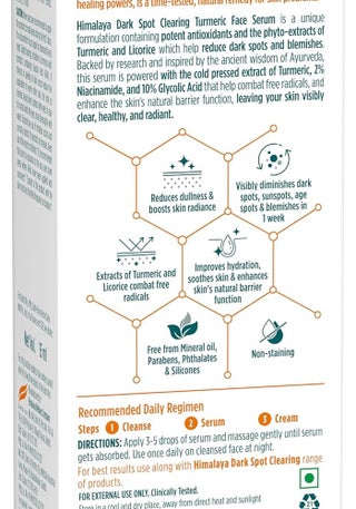 Himalaya Dark Spot Clearing Turmeric Face Serum | 10% Glycolic Acid & 2% Niacinamide | 15ml - view 3