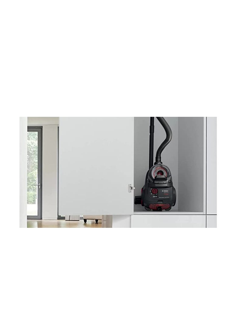BOSCH Vacuum Cleaner 2000 Watt Series 4 Bagless HEPA Hygienic Filter Black BGS21WPOW 2.4 L 2000 W BGS21WPOW Black - Image 5