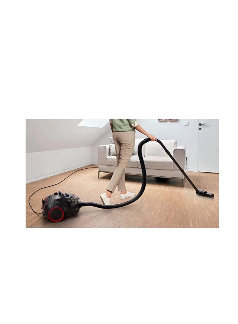 BOSCH Vacuum Cleaner 2000 Watt Series 4 Bagless HEPA Hygienic Filter Black BGS21WPOW 2.4 L 2000 W BGS21WPOW Black - Image 2