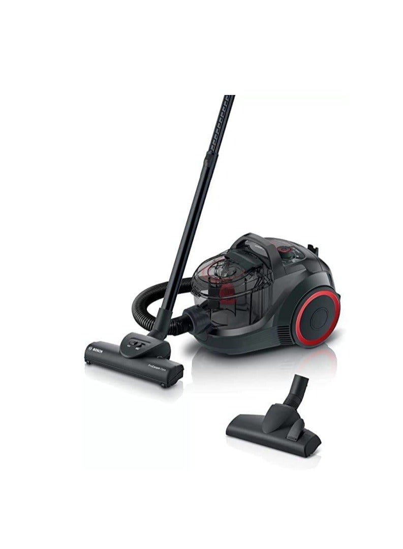 BOSCH Vacuum Cleaner 2000 Watt Series 4 Bagless HEPA Hygienic Filter Black BGS21WPOW 2.4 L 2000 W BGS21WPOW Black - Image 1