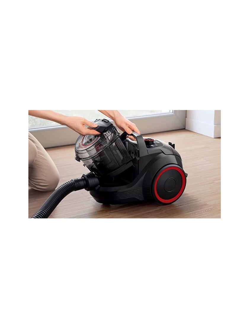 BOSCH Vacuum Cleaner 2000 Watt Series 4 Bagless HEPA Hygienic Filter Black BGS21WPOW 2.4 L 2000 W BGS21WPOW Black - Image 3