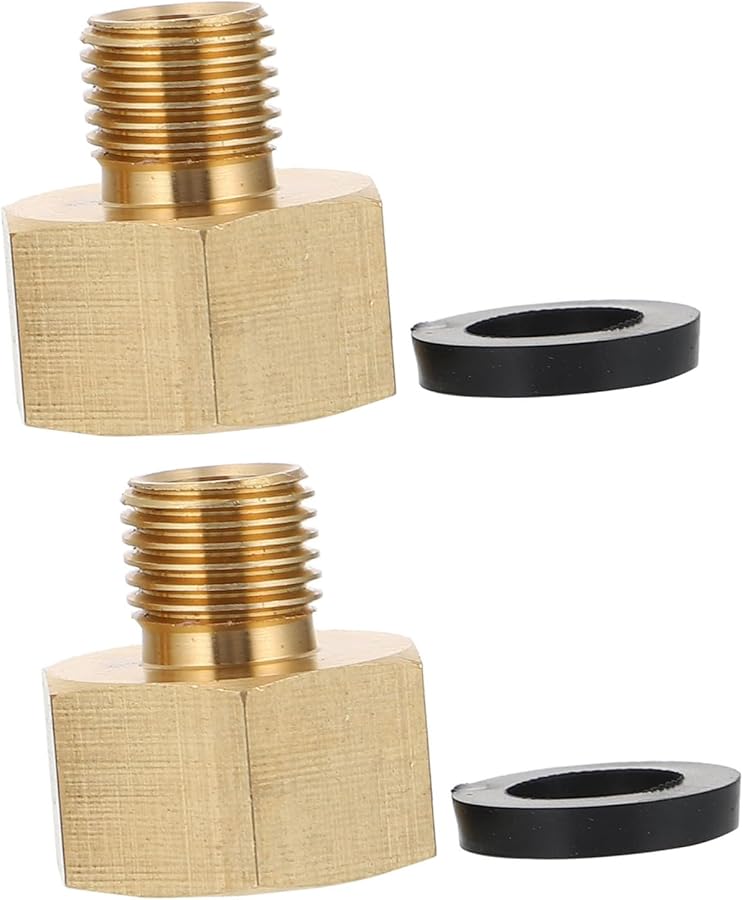 قطعتان من محول الغاز NPT، تركيب نحاسي بخيوط عميقة للمواقد والسخانات - Image 1