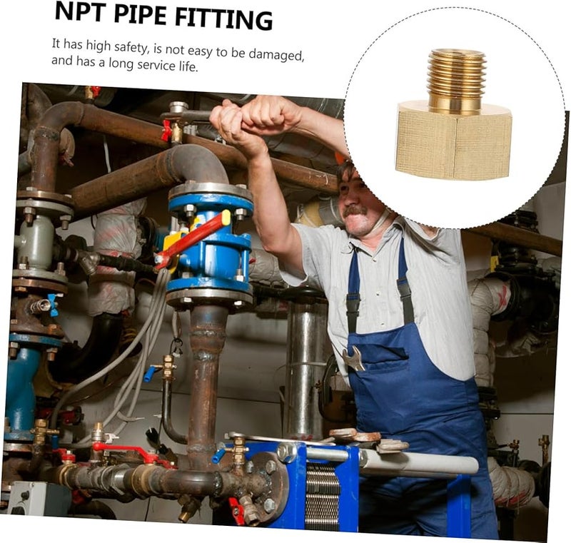 قطعتان من محول الغاز NPT، تركيب نحاسي بخيوط عميقة للمواقد والسخانات - Image 5