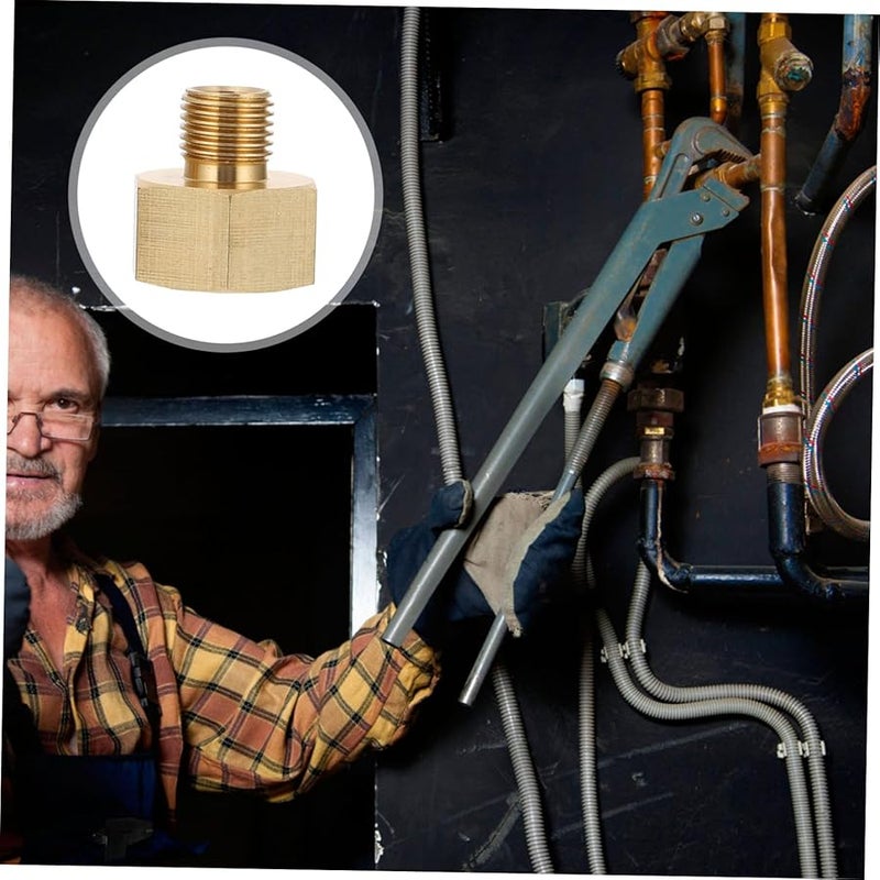 قطعتان من محول الغاز NPT، تركيب نحاسي بخيوط عميقة للمواقد والسخانات - Image 4