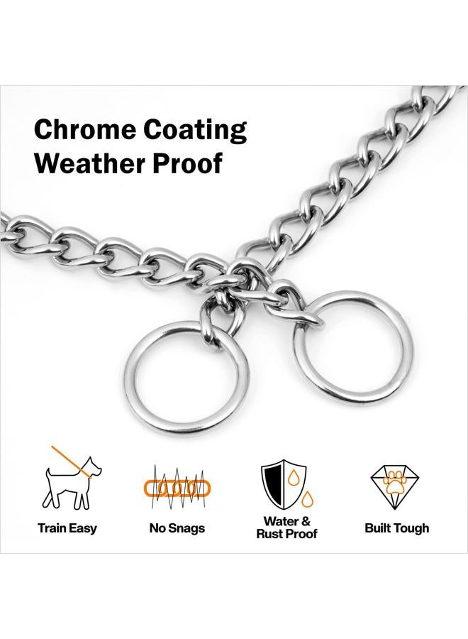 TagME Chain Dog Choke Collar, Weather Proof Metal Slip Collars Training Choker Collar for Extra Small Puppy Dogs Breed(1 Pack) - Image 2