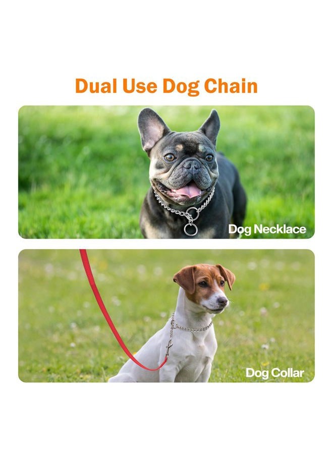 TagME Chain Dog Choke Collar, Weather Proof Metal Slip Collars Training Choker Collar for Extra Small Puppy Dogs Breed(1 Pack) - Image 3
