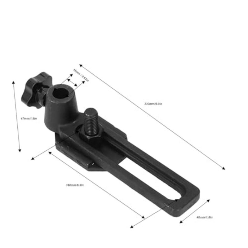 Lathe Tool Holder Base 5 8 Inch Post Column Woodworking Turning Accessories Workshop Diy Equipment Small Metal Cast Steel Wood Rest Projects Support - Image 2