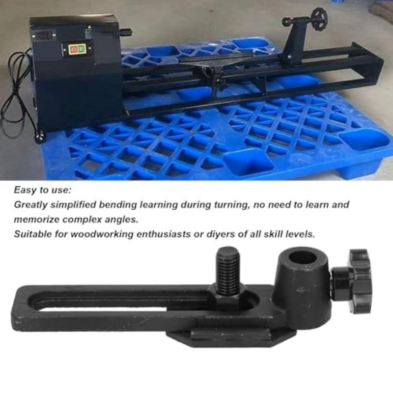 Lathe Tool Holder Base 5 8 Inch Post Column Woodworking Turning Accessories Workshop Diy Equipment Small Metal Cast Steel Wood Rest Projects Support - Image 4