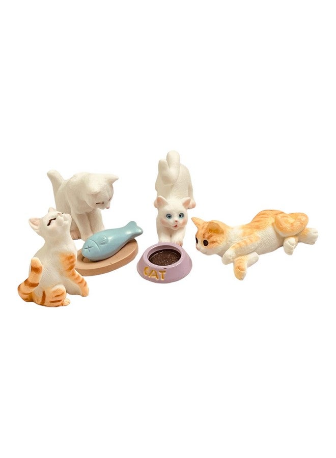 Krisah Resin Miniature Doll House/Garden Decoration Items (Cat Family Set of 7pcs) - Image 1