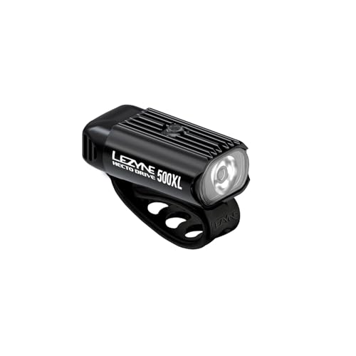 LEZYNE Hecto Drive 500XL Front Bicycle Rechargeable IPX7 White LED Road Mountain Gravel Bike Light w/Multiple Solid & Flash Modes | Integrated Versatile Mounting Strap, 500 Lumens, Gloss Black - Image 2
