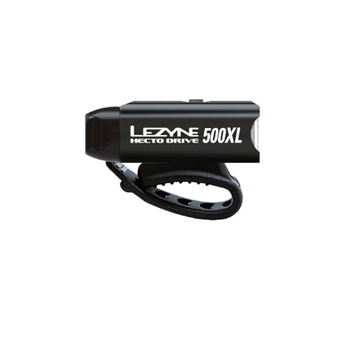 LEZYNE Hecto Drive 500XL Front Bicycle Rechargeable IPX7 White LED Road Mountain Gravel Bike Light w/Multiple Solid & Flash Modes | Integrated Versatile Mounting Strap, 500 Lumens, Gloss Black - Image 3