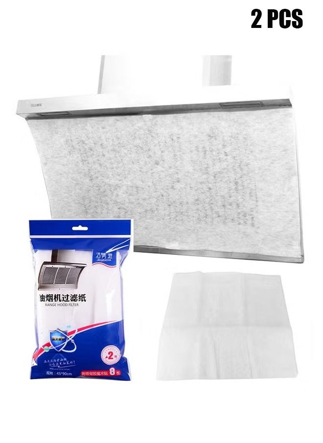 HY Convenient Range Hood Grease Filter, 2 Pcs High Efficient Grease Filter Paper, Range Hood Filter, Eco Friendly for Lampblack Machine for Home  - Image 1