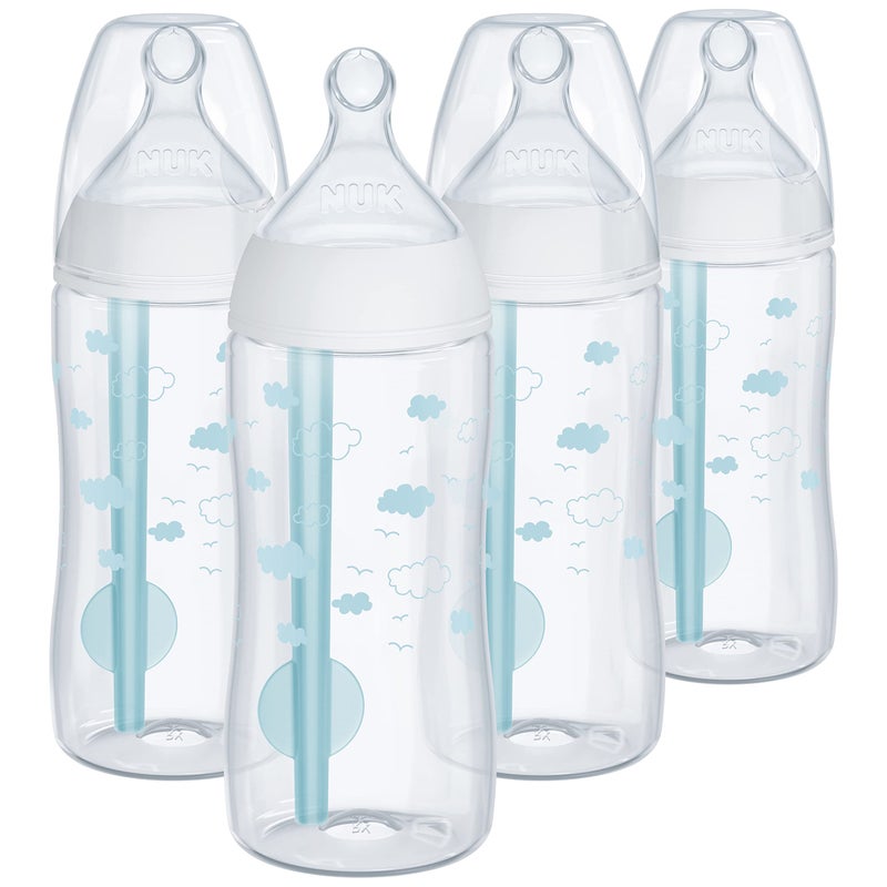 NUK Smooth Flow Pro Anti Colic Baby Bottle - Easy to Assemble and Clean & Reduces Newborn Spit-up & Gas - Image 1