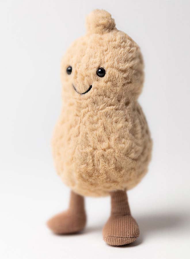 Jellycat Amuseables Peanut – Soft Plush Peanut with Smiley Face & Corduroy Legs – 15cm Nut Plush for Kids, Décor & Collectors - Image 2