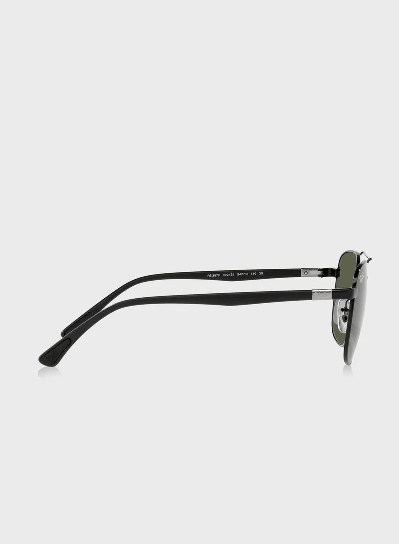 Ray-Ban 0Rb3670 Chromance Square Sunglasses