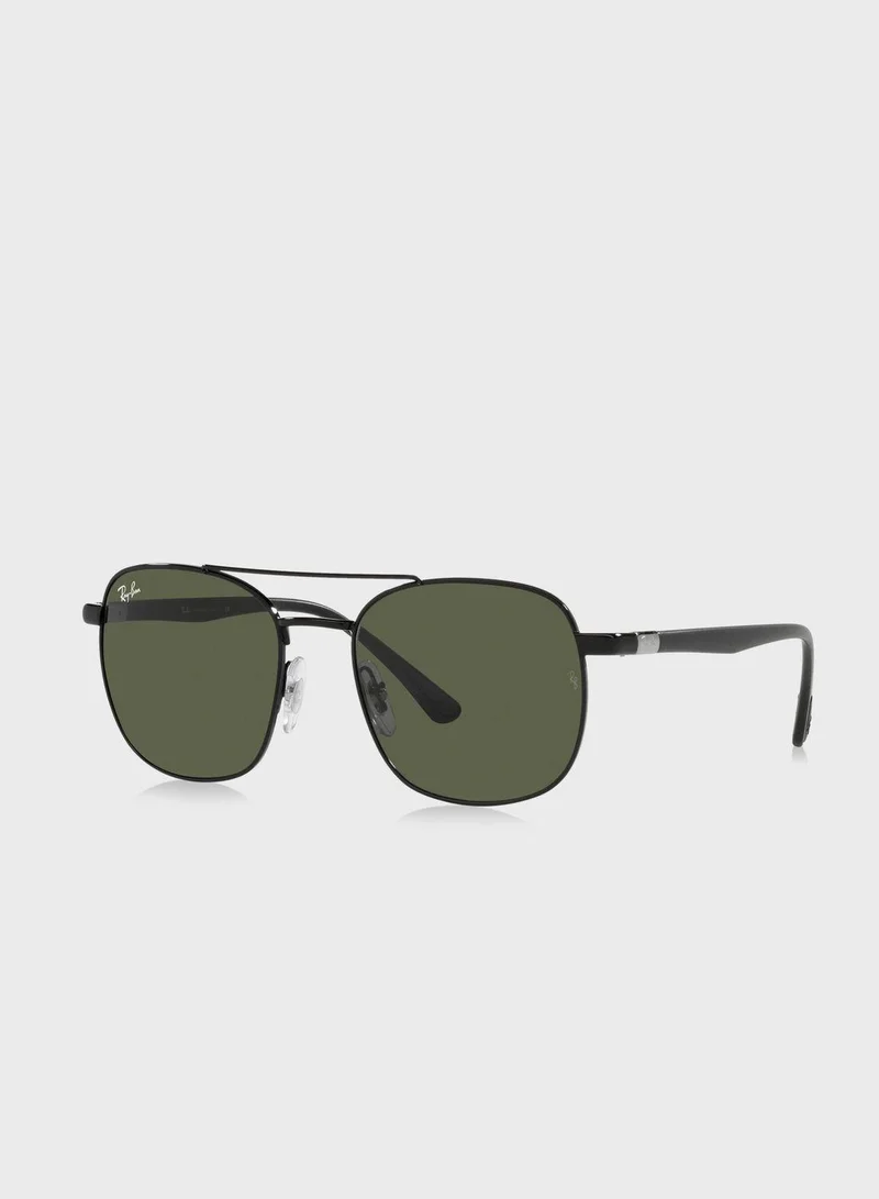Ray-Ban 0Rb3670 Chromance Square Sunglasses