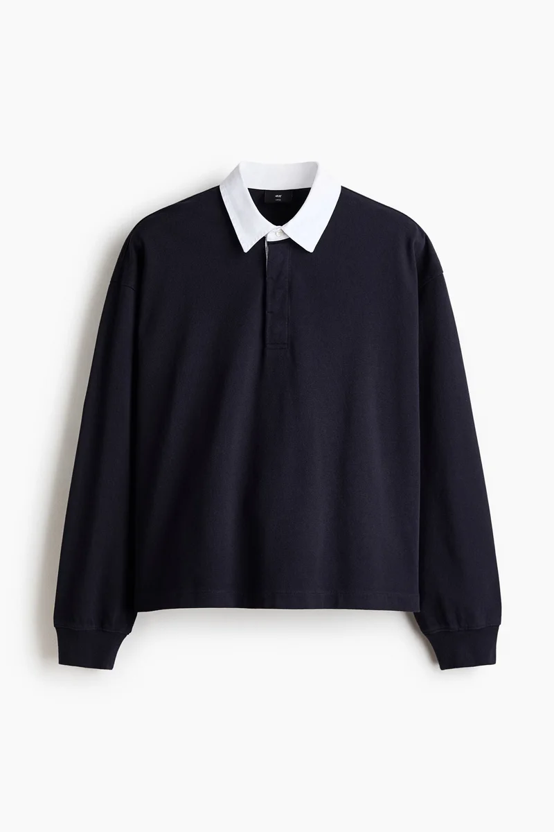 اتش اند ام تي-شيرت بولو قطني بقصة واسعة