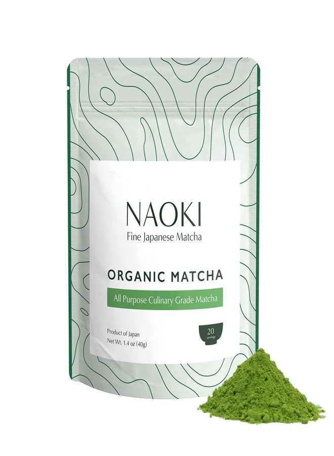 Naoki Matcha Organic All Purpose Blend - Authentic Japanese Culinary Grade Matcha Green Tea Powder from Japan (40g / 1.4oz) - Image 1
