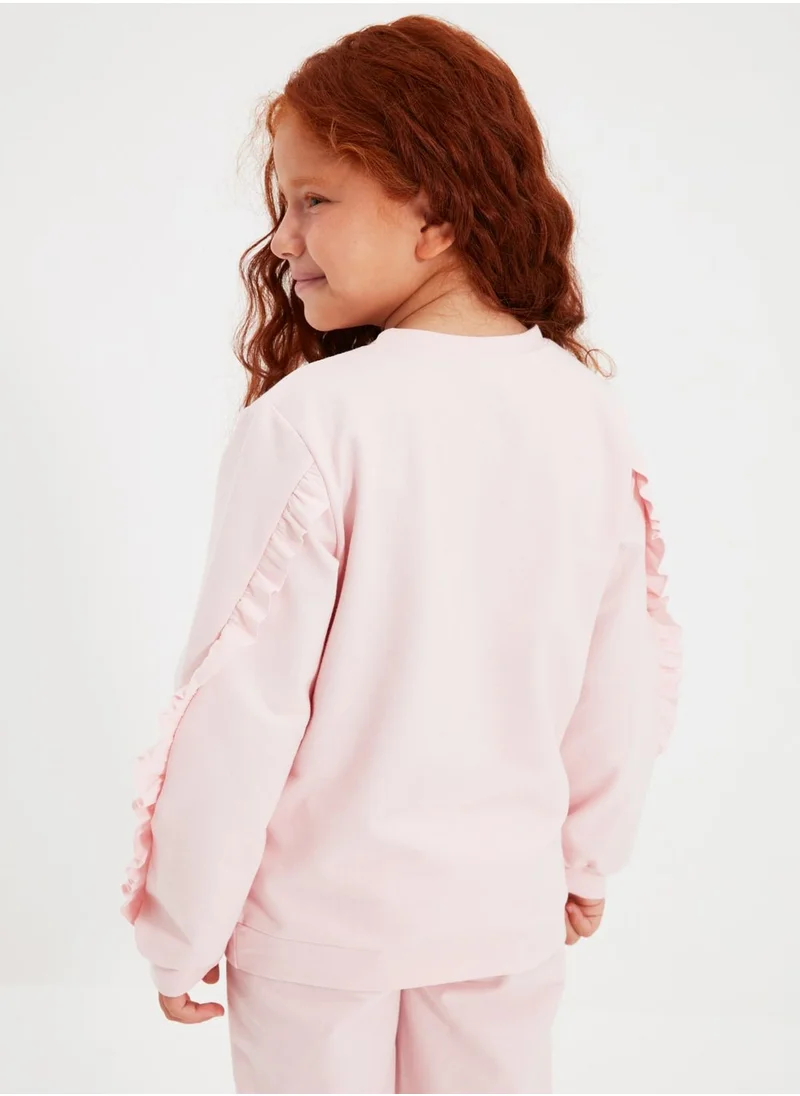 trendyol Kids Frill Detail Sweatshirt