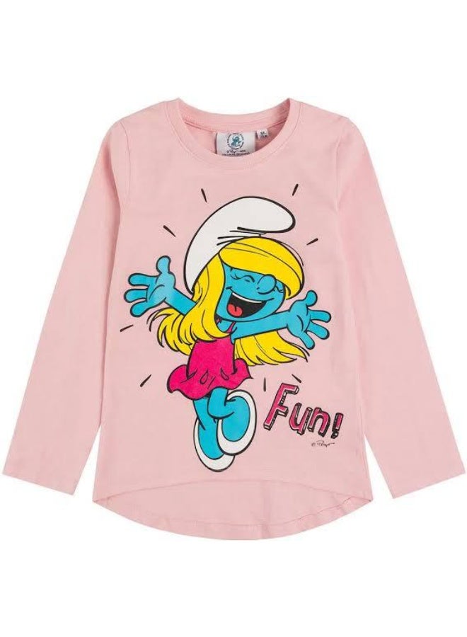 Smurfs Smurfette long sleeve t-shirt 100% cotton by kidstv