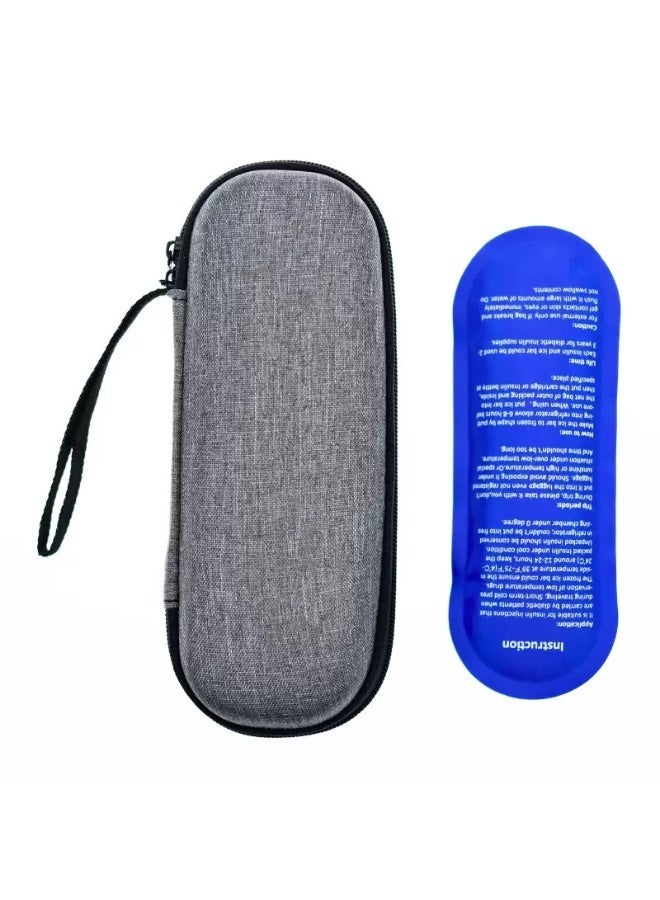 Seayoo Portable EVA Insulin Cooling Bag, Waterproof and Heat-Insulated Pen-Style Medicine Cooler Bag, Outdoor Travel Cooling Bag, Suitable for Diabetics - Grey - Image 1