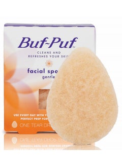 Buf-Puf Buf-Puf Gentle Facial Sponge, Dermatologist Developed, Removes Deep Down Dirt & Makeup That Causes Breakouts and Blackheads, Reusable, Exfoliating, 1 Count  - Image 1