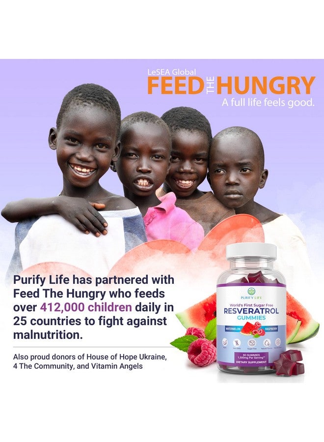Purify Life جومي سكر خالي من الريسفيراترول قوي 1500 ملغ مكمل ريسفيراترول لدعم صحة الجهاز الهضمي والمناعة مكمل ريسفيراترول لدعم مضادات الأكسدة ومكافحة الشيخوخة وصحة القلب والدماغ 60 حبة - Image 3
