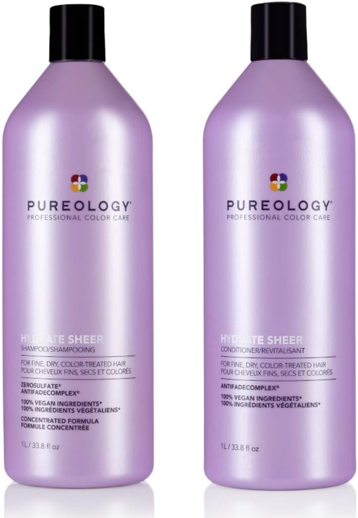 Pureology Hydrate Sheer Shampoo 1000ml Conditioner 1000ml Duo 2020