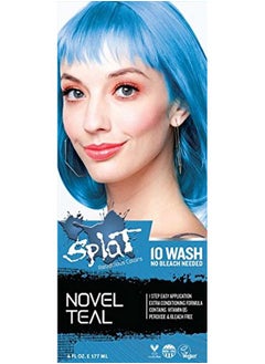 SPLAT Novel Teal 10 Wash No Bleach Temporary Hair Dye  - Image 1