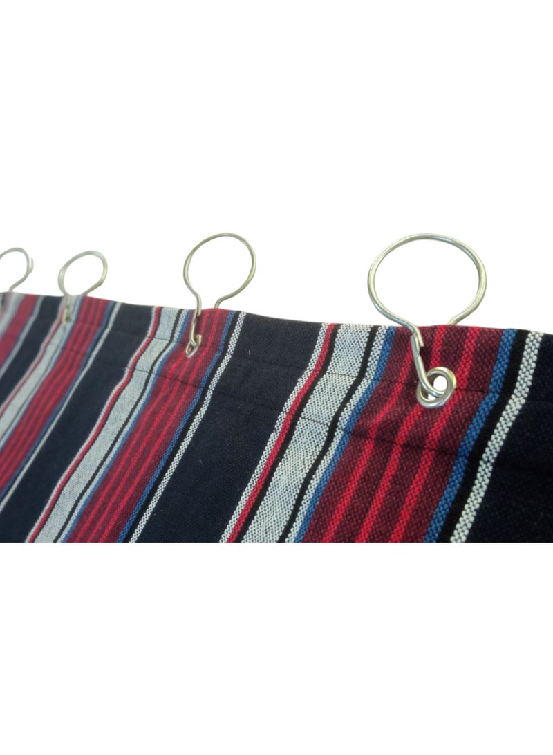 ستارة بلكونة مخططه عرض 2.70م و ارتفاع 2.65م