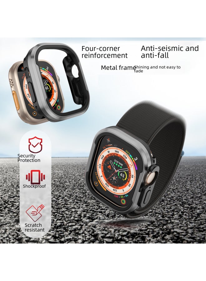 Watch S987654se Protective Case Metal Anti-fall Watch Case For 8ultra-Color:Gold-Appearance Size:iWatch4/5/6/SE/SE2 Generation Universal 40mm - Image 4