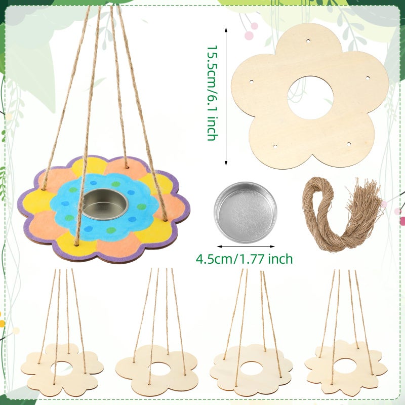 DoubleFill 24 Pack Bird Feeder Craft Kits for Kids Ages 3-8 Bird Feeder Craft Kits with Stainless Steel Bowls DIY Kids Crafts Wooden Art Painting Outdoor Bulk Toys for Children Valentines Crafts - Image 2