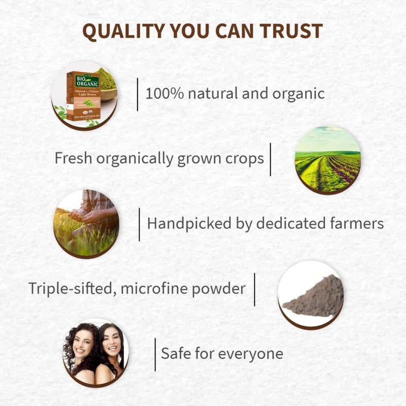 Indus Valley لون شعر الحناء البني الفاتح من وادي الهند - 100% نقي وطبيعي - Image 4