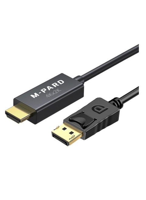 M-PARD DPtoHDMI cable 4K@2K Public to Public DisplayPort to HDMI Video Cable DP to HDMI Monitor Compatible Laptop TV Monitor Projector -1.8M Black