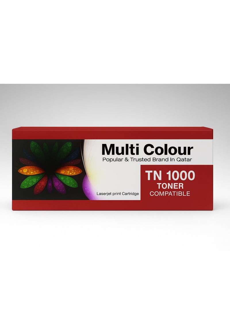 مالتي كلر MULTI COLOUR TN-1000 Compatible Toner Cartridge – High Yield for Brother Printers - Image 1