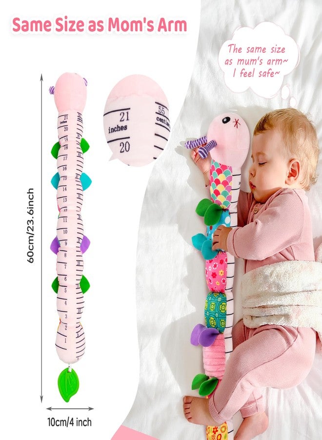 PADONISE Baby Toys 0-12 Months, Caterpillar Musical Plush Stuffed Toy for Infant, Animal Soft Rattle Sensory Toys with Teether for Tummy Time, Newborn Boy& Girl Shower Birthday Christmas Valentines Gift - Image 3