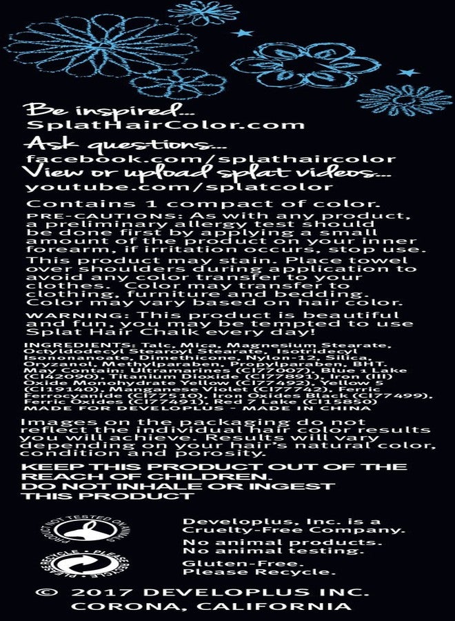 سبلات طباشير تلوين الشعر "سبلات بيربل بيكسيز"، عبوة واحدة صغيرة، لون شعر مؤقت سهل الاستخدام لإضفاء لمسة لونية مرحة، طباشير تلوين الشعر قابل للغسل بالشامبو، خالٍ من القسوة على الحيوانات ونباتي - Image 3