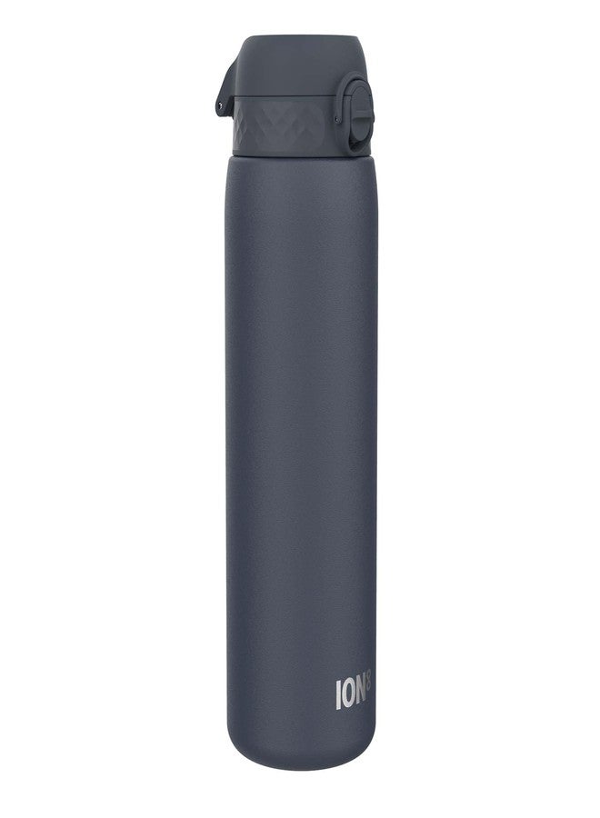 Ion8 1 Litre Stainless Steel Water Bottle, Leak Proof, Easy to Open, Secure Lock, Dishwasher Safe, Carry Handle, Flip Cover, Easy Clean, Durable, Scratch Resistant, 1200 ml/40 oz, Ash Navy Blue - Image 1