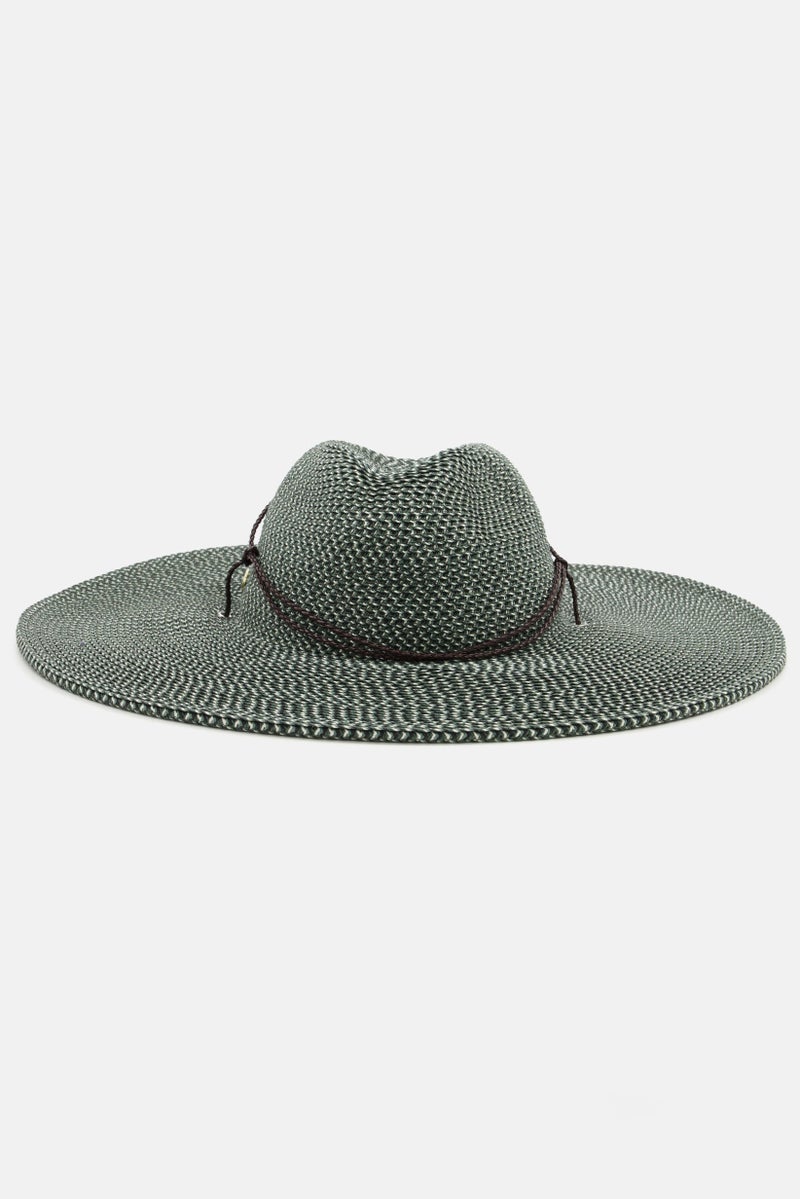 BCBGeneration Women Wide Brim Panama Hat, Green - Image 1