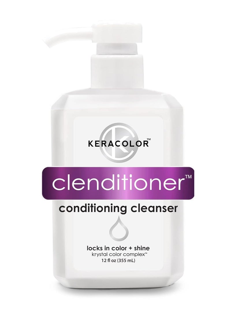Keracolor Clenditioner Cleansing Conditioner, Color Protecting Keratin-Infused Co-Wash, Prevents Fade, 2 Sizes - Image 1