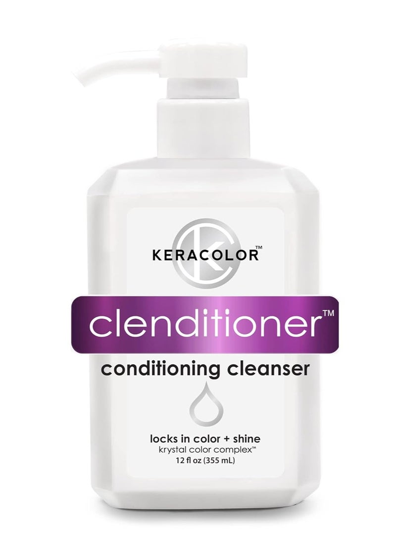 Keracolor Clenditioner Cleansing Conditioner Color Safe Prevents Fade - Replaces Your Shampoo, Keratin Infused (2 sizes)