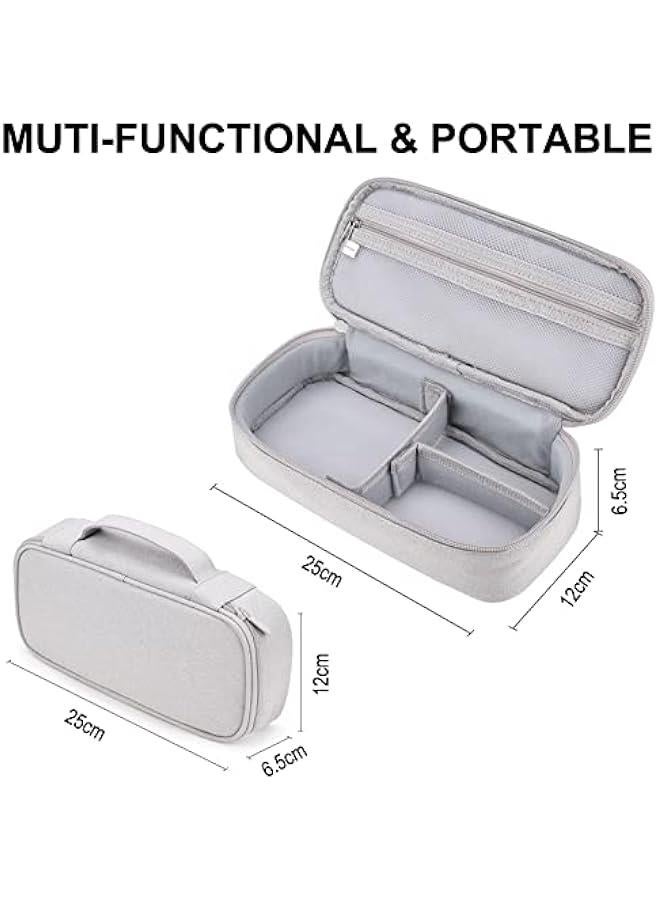 Captaintech Portable Electronic Accessories Bag Organizer, Travel Gadgets Storage Case Cable Organizer Pouch Compatible for Charger USB Cables SD Memory Cards Earphone Flash Hard Drive Phone Power Bank, Grey 2, M - Image 3