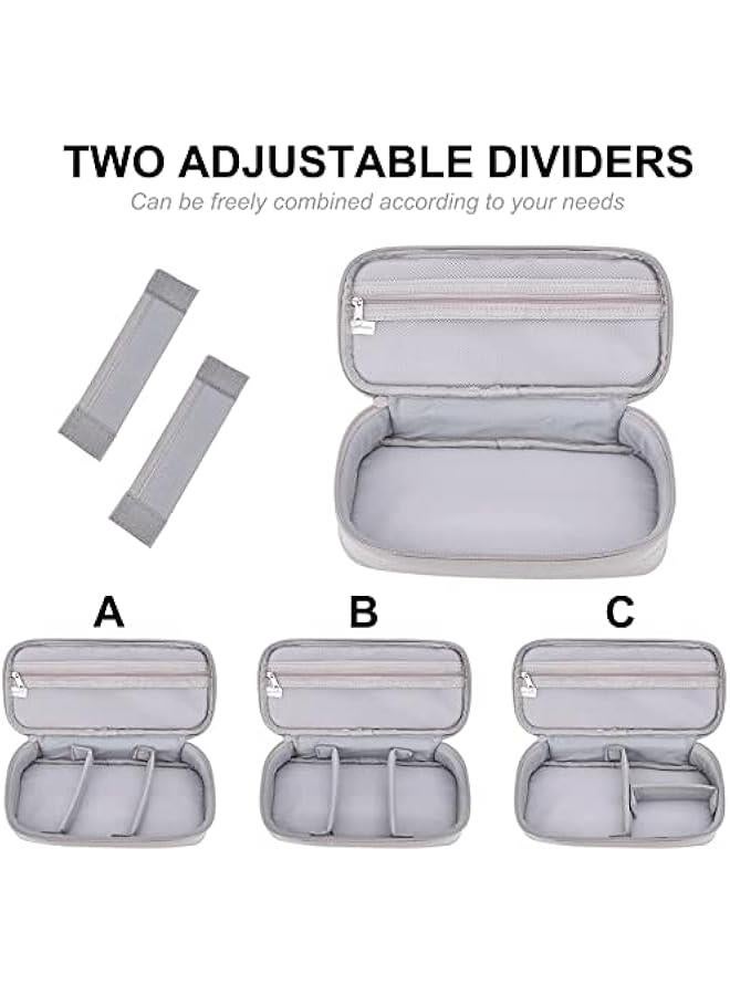 Captaintech Portable Electronic Accessories Bag Organizer, Travel Gadgets Storage Case Cable Organizer Pouch Compatible for Charger USB Cables SD Memory Cards Earphone Flash Hard Drive Phone Power Bank, Grey 2, M - Image 4