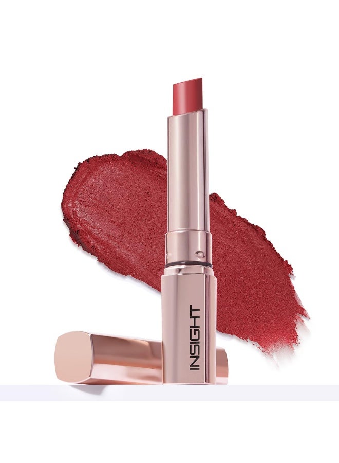 INSIGHT Mousse Matte Lipstick - Cranberry Crumble (4g) | Highly Pigmented | 12+ Hrs Long Stay | Lightweight Velvet Texture | Hydrating Formula with Ceramides & Argan Oil | Waterproof & Transferproof - Image 1