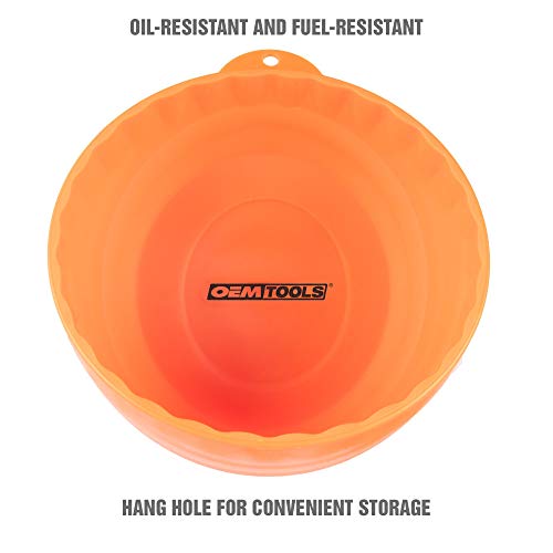 OEMTOOLS 25332 Orange Magnetic Nut Cup, Curved Magnetic Parts Tray Holds Up to 5 Pounds, Attaches To Metal Surfaces, Multi-Use Nuts And Bolts Organizer Made From Durable ABS Plastic - Image 2