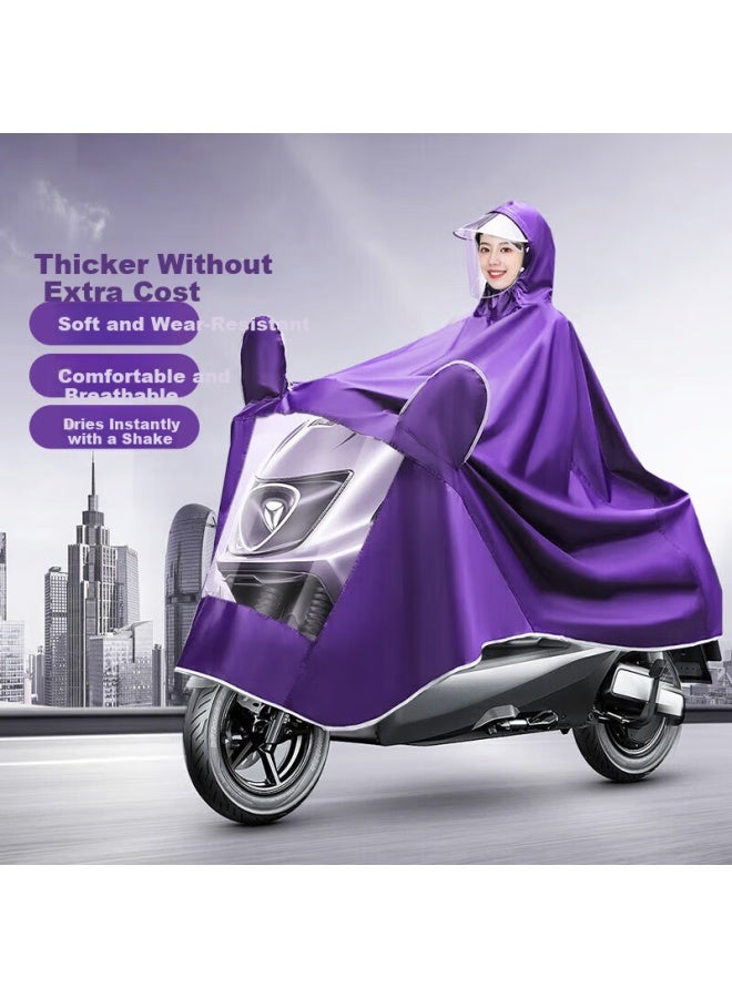 Bwnk Bwnk Motorcycle Electric Bike Riding Anti-raincoat Rain Poncho Foot Cover Uni Electric Scooter Raincoat Purple