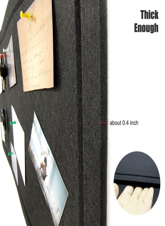 Gihunk 32"x16"Large Cork Board with 50 Push Pins, Black Cork Bulletin Board Felt Pin Board for Paste Notes, Photos, Schedules, for School, Home & Office - Image 5