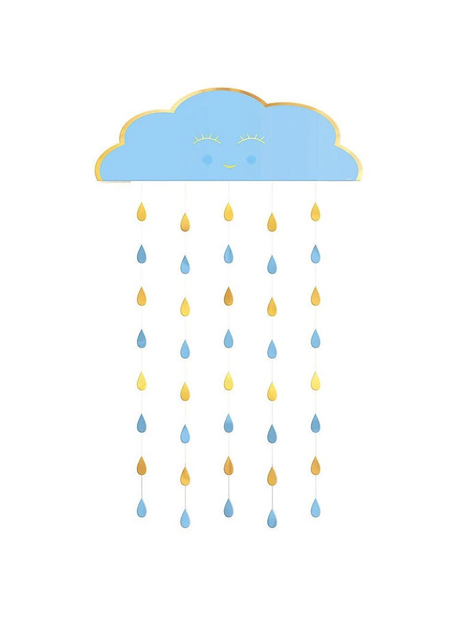 Oh Baby Boy Door Curtain 75in x 38in, Baby Shower Party Supplies