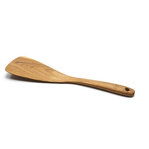 FAAY 115 Inch LEFT Hand Teak Wood SpatulaTurner Versatile Spatula Durable Healthy and High Moist Resistance for Non Stick Cookware